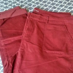 Old Navy Brick Red Pixie Pants
